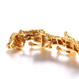 Chainspro Tiger Bracelet Men Stainless Steel Chain Gold/Black H010