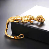 Chainspro Tiger Bracelet Men Stainless Steel Chain Gold/Black H010