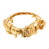 Chainspro Tiger Bracelet Men Stainless Steel Chain Gold/Black H010