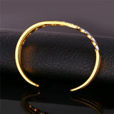 Chainspro Two Tone Bangles Layer Style Cuff Bracelets