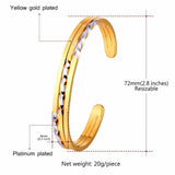 Chainspro Two Tone Bangles Layer Style Cuff Bracelets