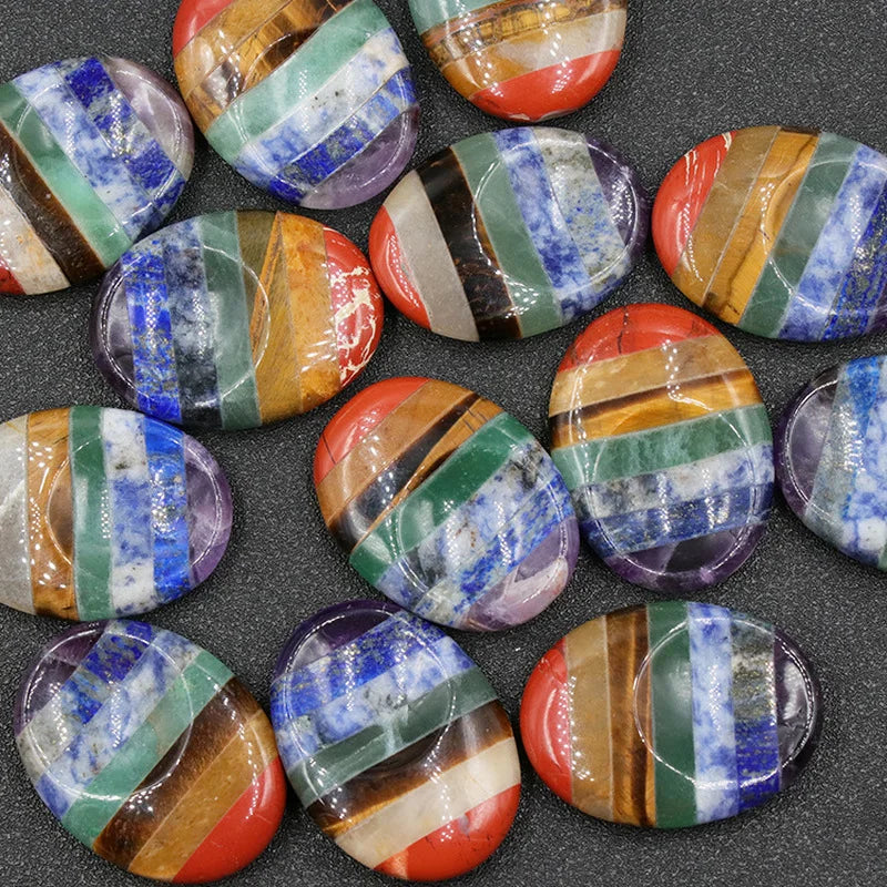 Chakela Natural Crystal Thumb Stone Layers Seven Chakra Scrapping Board