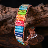 Chakra Bracelet Boho Beaded Friendship Leather Wrap