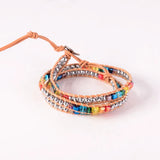 Chakra Bracelet Leather Wrap Mother's Gift