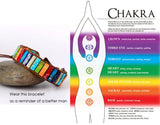 Chakra Bracelet Natural Stone Beads Leather Wrap Couples Bracelets