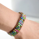 Chakra Bracelet Natural Stone Beads Leather Couples Bracelets