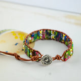 Chakra Bracelet Natural Stone Beads Leather Couples Bracelets