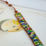 Chakra Bracelet Natural Stone Beads Leather Couples Bracelets