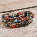 Chakra Bracelet Tree of Life Wrap Bracelet Natural Stone Spare Beads Jewelry