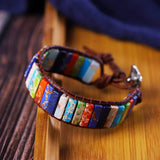 Chakra Bracelet Leather Wrap Bracelet