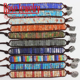 Chakra Bracelet Leather Wrap Bracelet