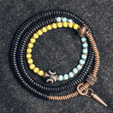 Chakra Glaze Ebony Bracelet Copper Charm Gift