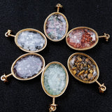 Chakra Crystal Pendant Necklace Reiki Healing Jewelry Natural Chips
