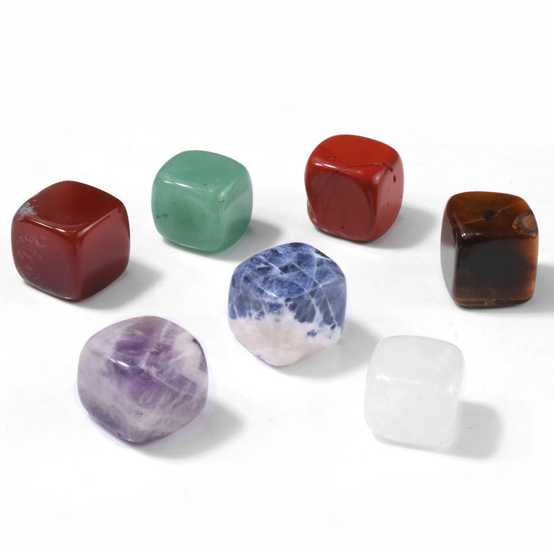 7 Chakra Natural Tumbled Healing Crystal Set for Balance