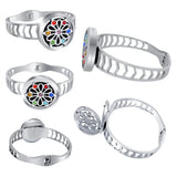 Chakra Diffuser Locket Aromatherapy Bracelet Stainless Steel Perfume Bangle