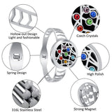 Chakra Diffuser Locket Aromatherapy Bracelet Stainless Steel Perfume Bangle