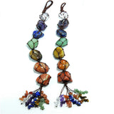 Chakra Healing Reiki Tumbled Quartz Tassel Pendant