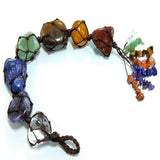 Chakra Healing Reiki Tumbled Quartz Tassel Pendant