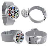 Chakra Stone Aromatherapy Diffuser Locket Bangle Bracelet
