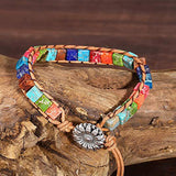 Chakra Stone Bracelet Sunflower Wedding Earrings Set