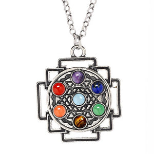 7Chakra Life Tree Healing Pendant Necklace