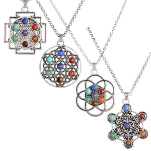 7Chakra Life Tree Healing Pendant Necklace