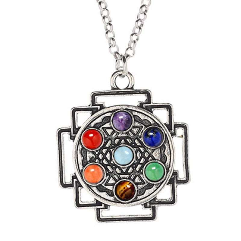 7Chakra Life Tree Healing Pendant Necklace