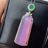 Chalcedony Pendant Necklace 925 Sterling Silver Gemstones Choker