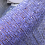 Chalcedony Roundelle Faceted 3/4mm Loose Beads DIY Jewelry Making