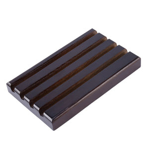 4-Row Torched Wood Challenge Coin Display Holder Stand