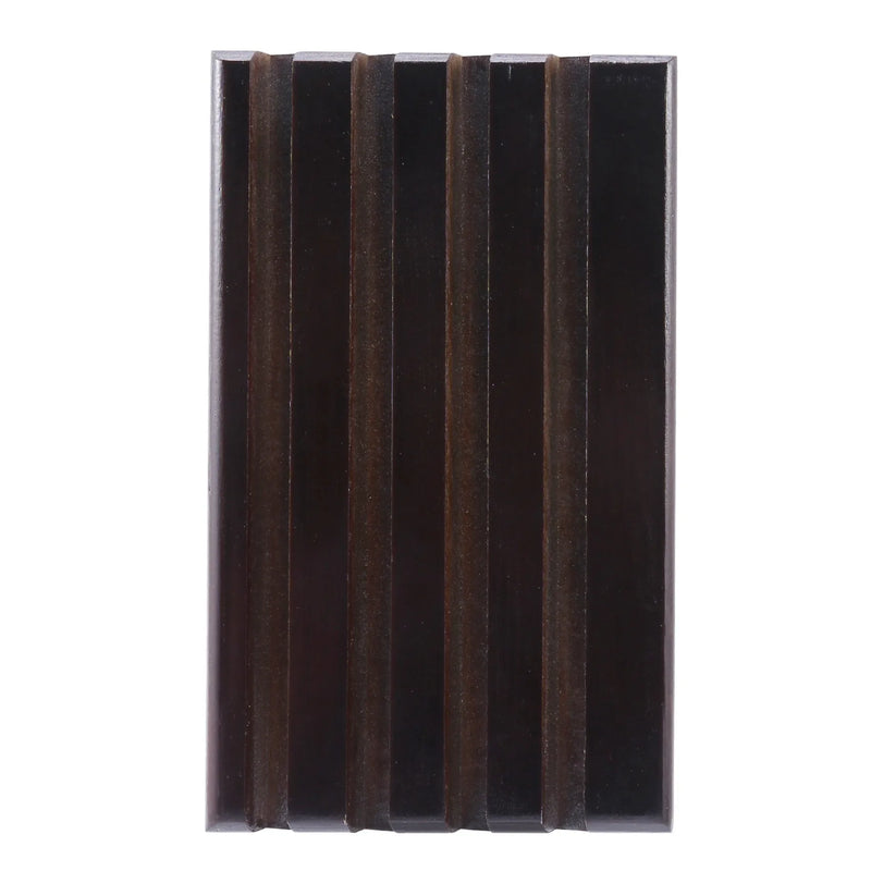 4-Row Torched Wood Coin Display Stand Rack