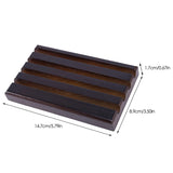 4-Row Torched Wood Coin Display Stand