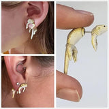 Chameleon-Dangle Earring 3D Animal Post Studs Earrings Jewelry Gift