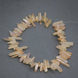 Champagn Healing Crystal Quartz Bead Necklace