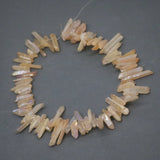 Champagn Healing Crystal Quartz Bead Necklace
