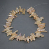 Champagn Healing Crystal Quartz Bead Necklace