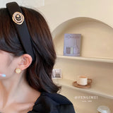 Champagne Fabric Pearl Flower Headband Hair Accessory Bride