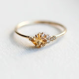 Champagne Gemstone Zircon Ring Silver Jewelry Sapphire Ring