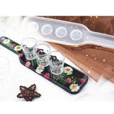 Champagne Glass Mold Serving Board Wine Glass Holder Epoxy Resin Molds Silicone
