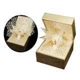 Champagne Ring Display Holder Jewelry Stand Box Wedding Blossom