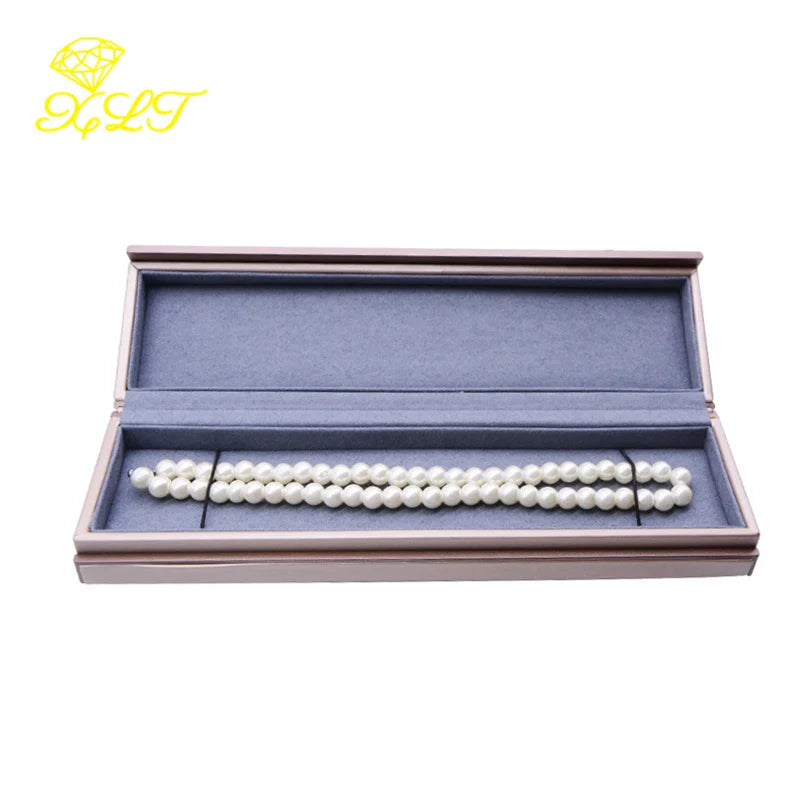 Champagne Octagonal Magnetic Jewelry Box Pendant Bracelet Box