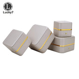 Champagne PU Jewelry Box Ring Stud Necklace Watch Bracelet Storage Box