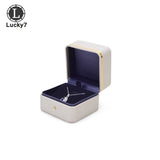 Champagne PU Jewelry Box Ring Stud Necklace Watch Bracelet Storage Box