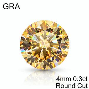 Champagne Yellow Loose Moissanite Gemstone for Women's Jewelry