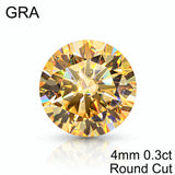 Champagne Yellow Loose Moissanite Gemstone for Women's Jewelry