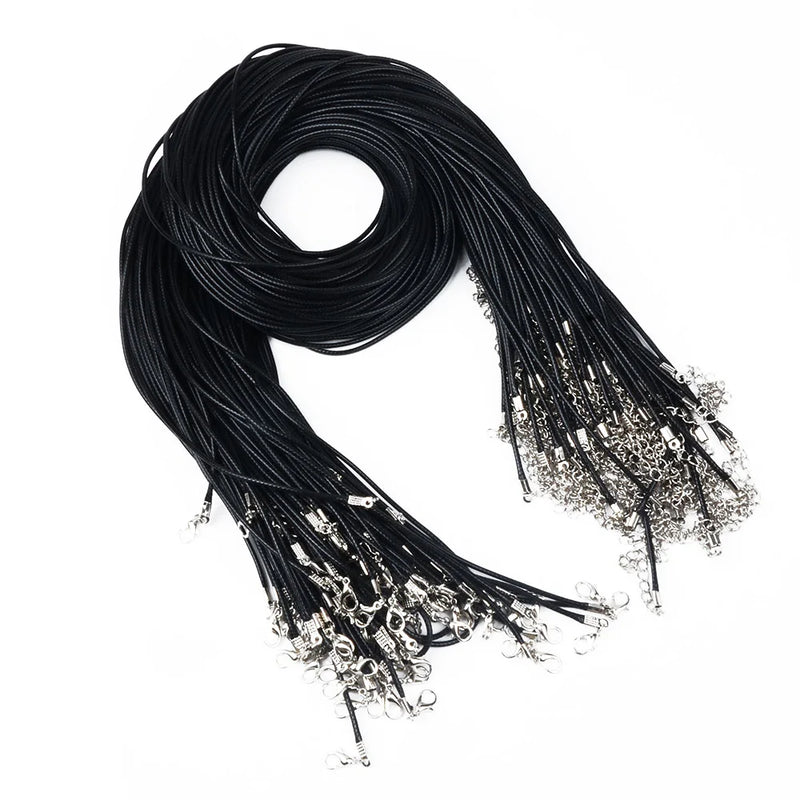 20pcs 2mm Leather Necklace Extender Chain DIY Jewelry Findings