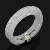 Double Crystal Mesh Bracelet with Magnetic Clasp