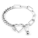 Bohemia Chain Viking Bracelet Love Heart Charm Jewelry