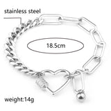Bohemia Chain Viking Bracelet Love Heart Charm Jewelry