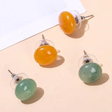 Vintage Energy Healing Stone Stud Earrings